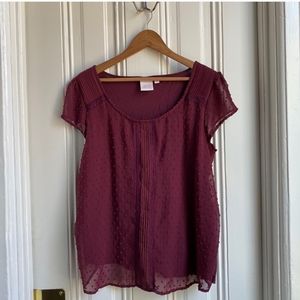 LC Lauren Conrad Merlo Swiss Dot Top